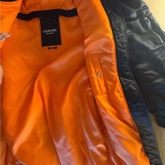 Calvin Klein 205W39NYC Raf Simons Nylon Navy Bomber Jacket Coat Puff Sleeves S - Picture 6 of 7